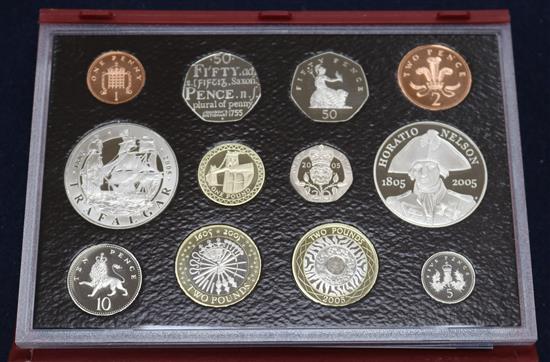 Royal Mint UK proof coin year sets - 1972, 1996, 2000 x 2 (Deluxe & Executive), 2001, 2002, 2003, 2005, 2006, 2007, etc.